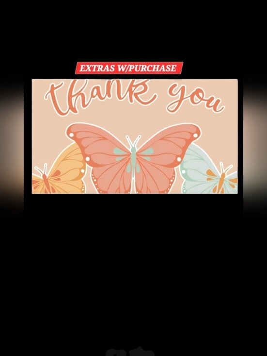 Shipping Supplies Other - 25ct. 4x6 Butterfly Thank You Cards Bonus 3 Random Polymailers ✨️PRICE FIRM✨️